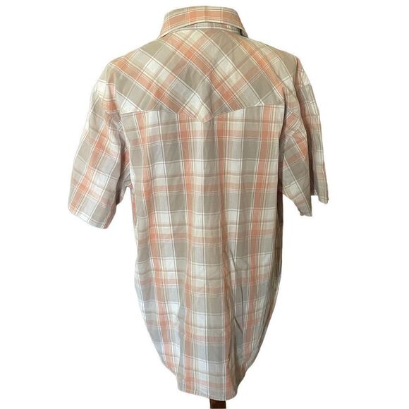 Wrangler Men's Checkered Plaid Vintage Short Sleeve Button-Down Shirt Size 2XL - Picture 2 of 7